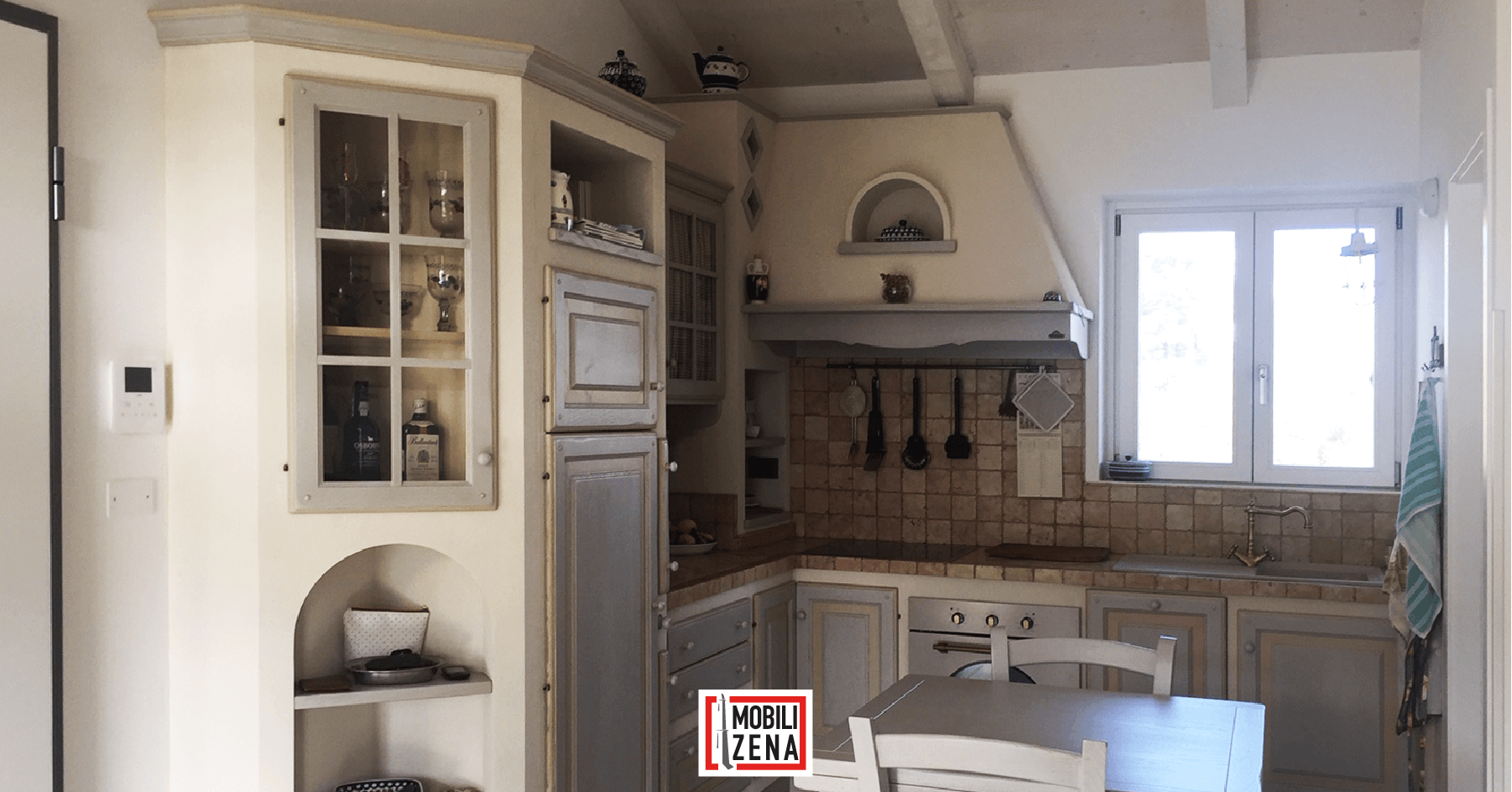 Cucine Shabby in muratura