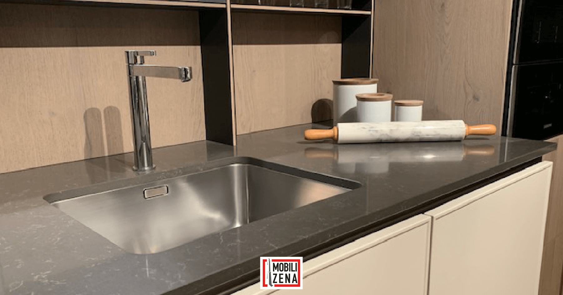 Cucine moderne Genova piano cottura e lavello